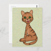 Freche Katze Postkarte (Vorne/Hinten)