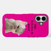 Freche Katze Rosa Handyhülle Case-Mate iPhone Hülle (Rückseite (Horizontal))