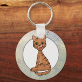 Freche Katze Schlüsselanhänger (Vorderseite)