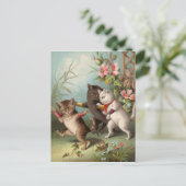 Freche Katzen Postkarte (Stehend Vorderseite)