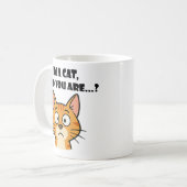 Freche Katzen-Tasse Kaffeetasse (Vorderseite Links)
