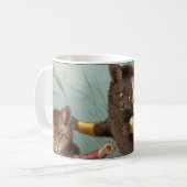 Freche Katzen-Tasse Kaffeetasse (Vorderseite Links)