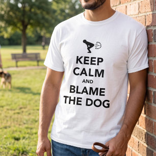 Freche Keep Calm Hund Toot Parodie T-Shirt