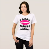 FRECHE KLASSIGE SMART-ASS-DAMEN FUNKELNDE T-Shirts (Vorderseite voll)