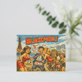 Freche klassische Blackpool-Postkarte Postkarte (Stehend Vorderseite)