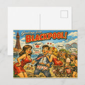 Freche klassische Blackpool-Postkarte Postkarte (Vorne/Hinten)