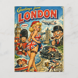 Freche klassische London-Postkarte Postkarte