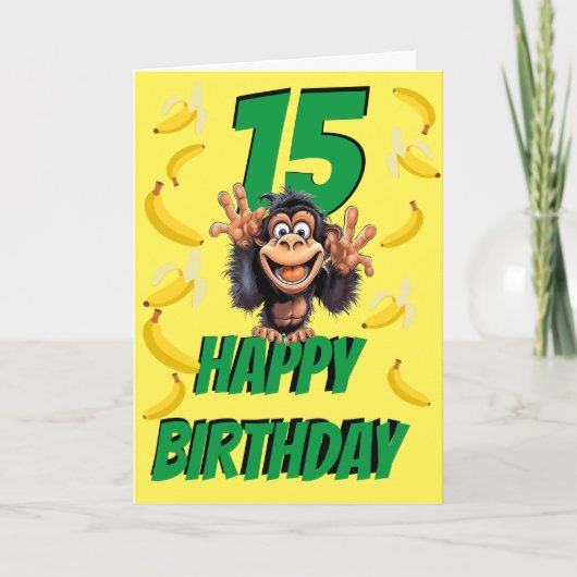 freche kleine Affe Karte (Vorderseite)