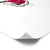 Freche Koteletts. Schweinekoteletts, fleischthemat Poster (Ecke)