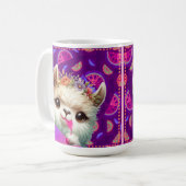 Freche Lama Kaffeetasse (Vorderseite Links)