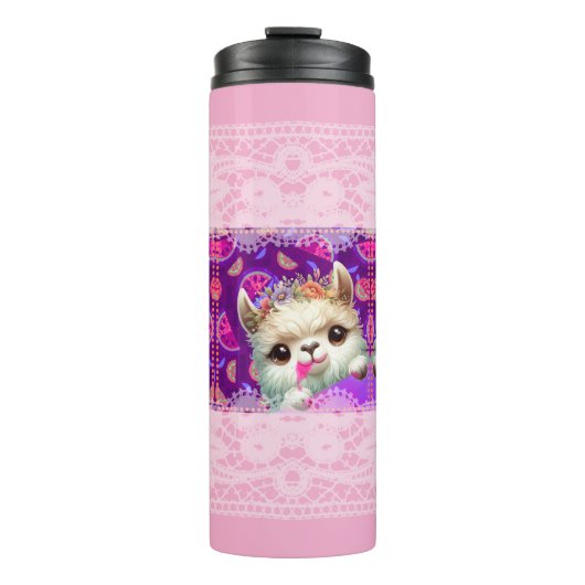 Freche Lama Thermosbecher (Vorderseite)