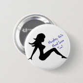 Freche Mädchen-Bedarfs-Liebe auch! Button (Vorne & Hinten)