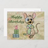 Freche Maus Postkarte (Vorne/Hinten)