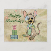 Freche Maus Postkarte (Vorderseite)