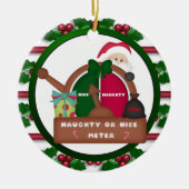 Freche oder Nizza Meter-Weihnachtsverzierung Keramik Ornament (Vorne)