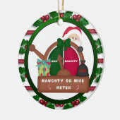 Freche oder Nizza Meter-Weihnachtsverzierung Keramik Ornament (Links)