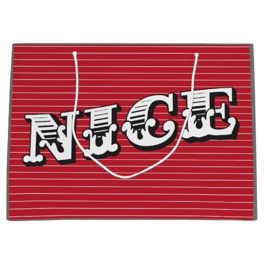 Freche oder Nizza Weihnachtsgeschenk-Tasche Große Geschenktüte (Vorderseite)