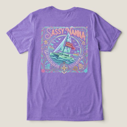 Freche Oma Tri-Blend Shirt (Design Rückseite)