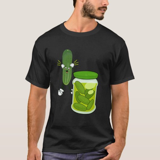 Freche Pickles-Glas Vegetarier, Vegan, Gemüse-Lieb T-Shirt (Vorderseite)