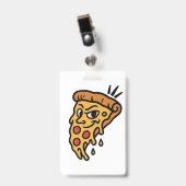 🍕 Freche Pizzascheibe Ausweis (Vorderseite mit Clip)