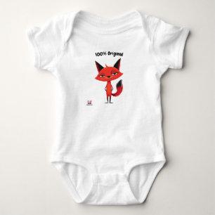 Freche rote Füchsin Lustiger Charakter für Kinde Baby Strampler