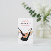 Freche Schuh-Visitenkarte Visitenkarte (Stehend Vorderseite)