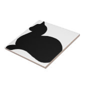 Freche schwarze Katze Fliese (Seite)