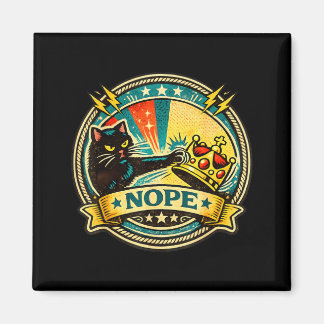 Freche schwarze Katze Grafik mit Nein-Haltung für  Magnet