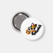 Freche schwarze Katze Herbst  Magnet (Vorderseite/Rückseite)