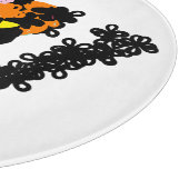 Freche schwarze Katze Herbst Schneidebrett (Ecke)