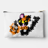 Freche schwarze Katze Herbst Zubehörtasche (Rückseite)