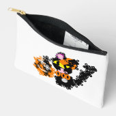 Freche schwarze Katze Herbst Zubehörtasche (Offen)