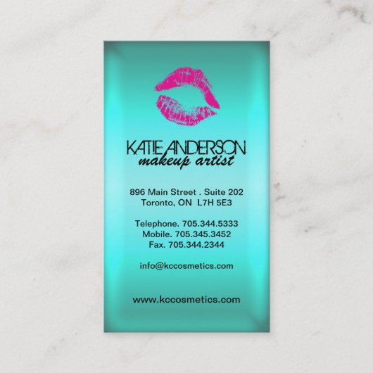 Freche Smooch-LippenVisitenkarten Visitenkarte (Vorderseite)