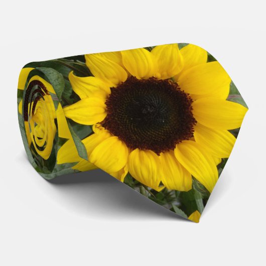 Freche Sonnenblume Krawatte (Gerollt)