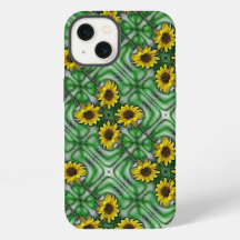 Freche Sonnenblumen grün