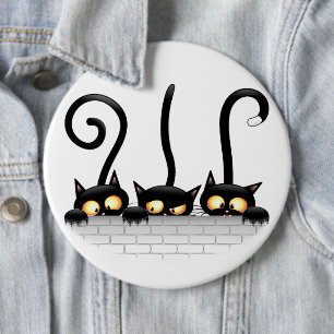 Freche, spielerische und lustige Katzencharaktere Button