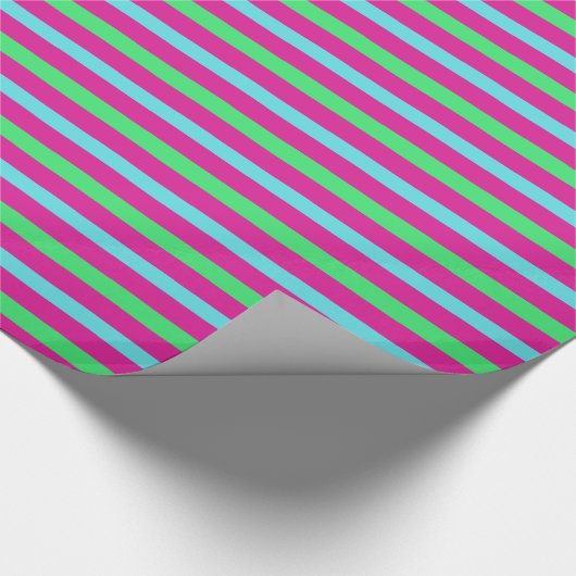 Freche Streifen Geschenkpapier (Ecke)