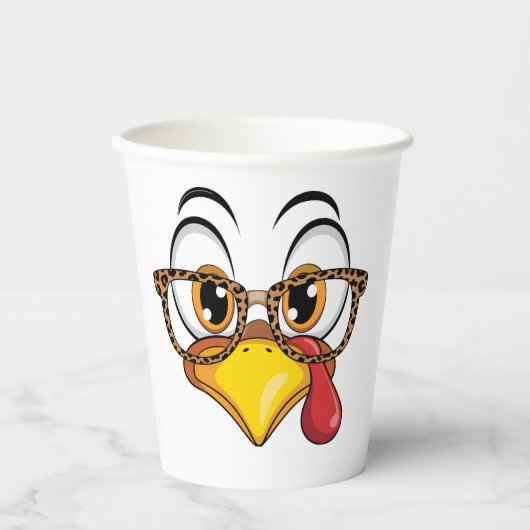 Freche Thanksgiving-Pute Pappbecher (Vorderseite)