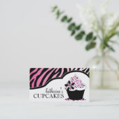 Freche und moderne Kuchen-Visitenkarten Visitenkarte (Stehend Vorderseite)