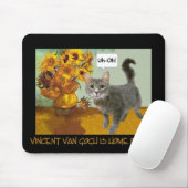 Freche Van- Goghkatze 3 Mousepad (Mit Mouse)