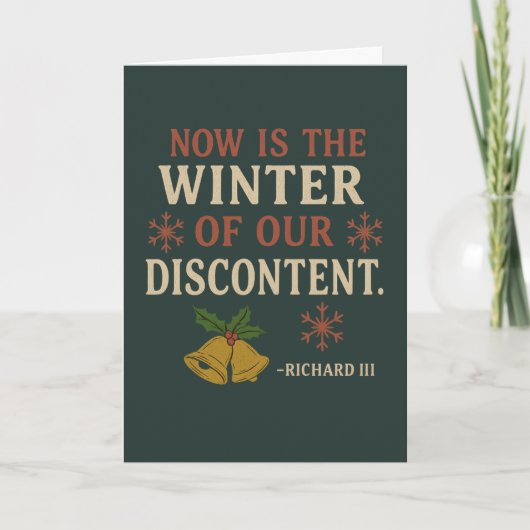Freche Weihnachts-Shakespeare-Zitate  Karte (Vorderseite)