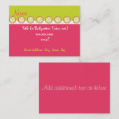 Freche Zebra-Babysitter-Visitenkarten Visitenkarte (Vorne/Hinten)