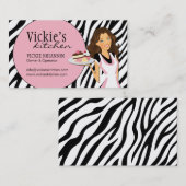 Freche Zebra-Druck-Bäckerei-Visitenkarte Visitenkarte (Vorne/Hinten)