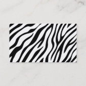 Freche Zebra-Druck-Bäckerei-Visitenkarte Visitenkarte (Rückseite)