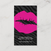 Freche Zebra-Druck-Maskenbildner-Visitenkarten Visitenkarte (Rückseite)