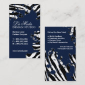 Freche Zebra-Druck-Visitenkarte Visitenkarte (Vorne/Hinten)