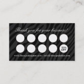 Freche Zebra-Kuchen-Loyalitäts-Karten Treuekarte (Rückseite)