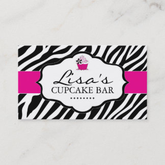 Freche Zebra-Kuchen-Visitenkarte Visitenkarte