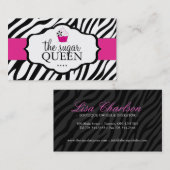 Freche Zebra-Kuchen-Visitenkarte Visitenkarte (Vorne/Hinten)