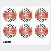 Freche Zebra-Schmuck-Designer-Aufkleber Runder Aufkleber (Blatt)